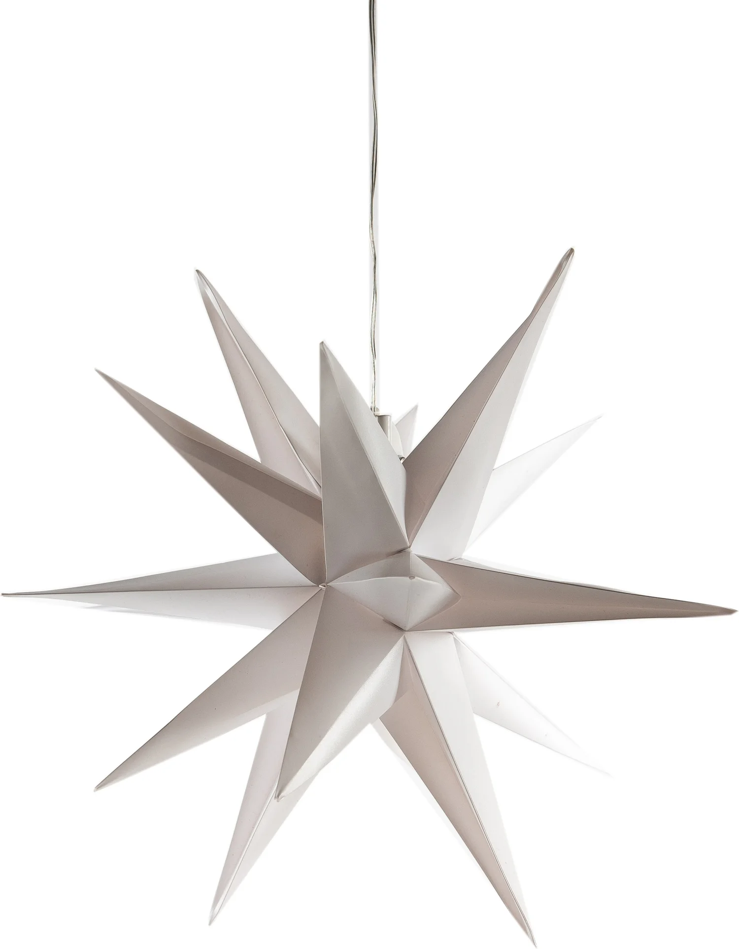 Anna's Collection kersthanger ster wit met verlichting 35 x 35 x 35 cm