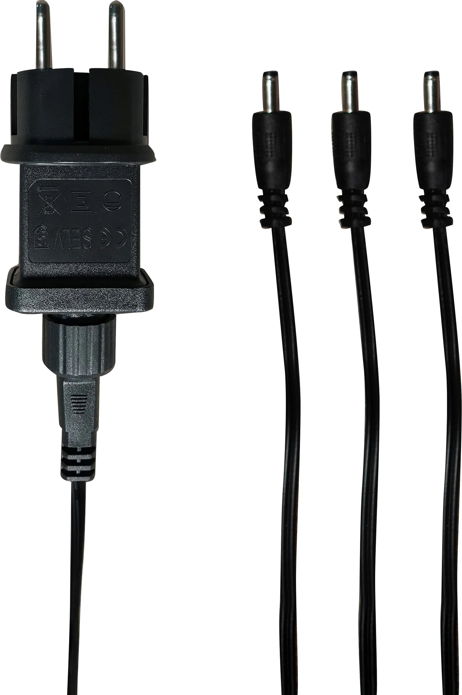 Anna's Collection adapter met 3 DC stekkers 4,5 V voor projectoren