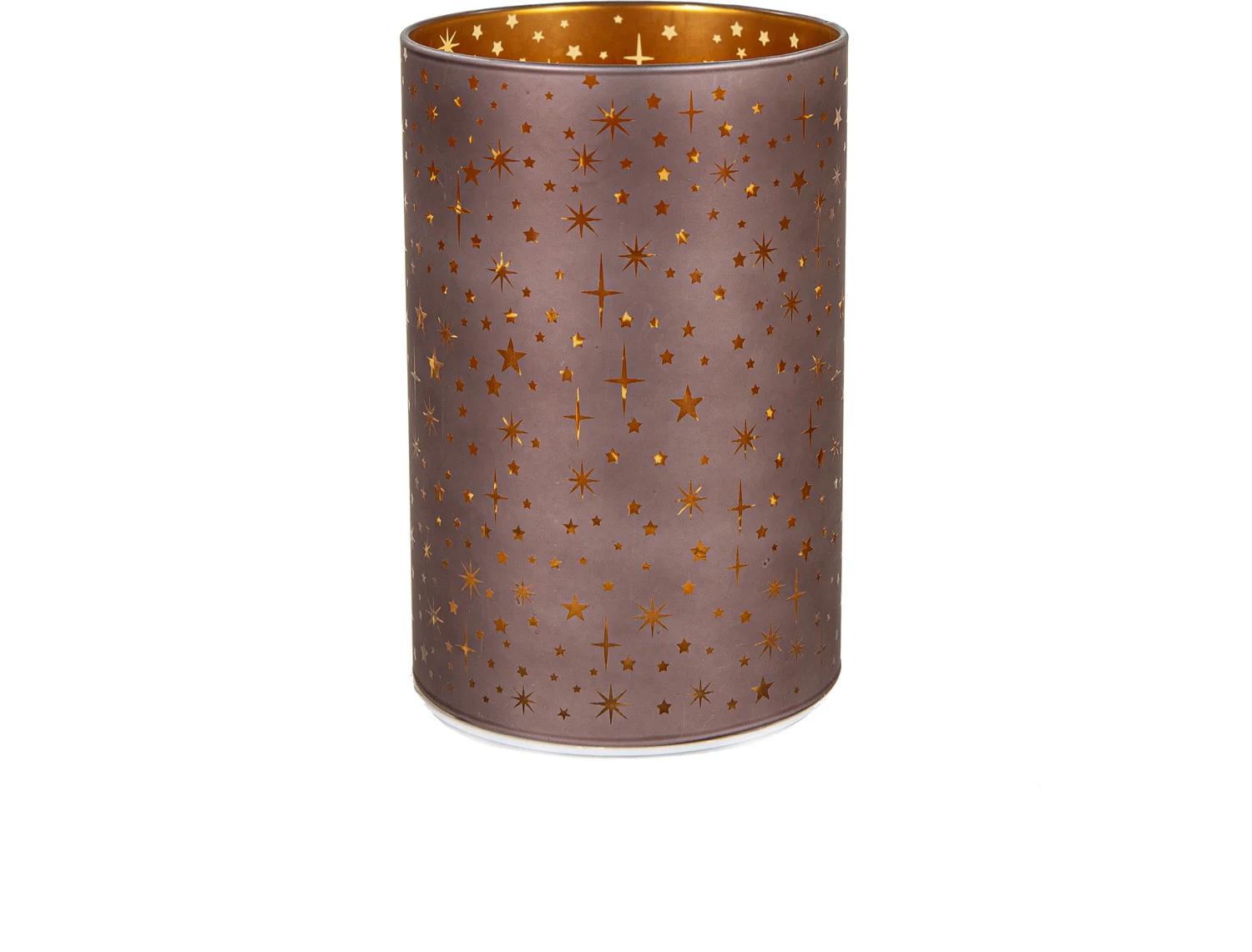 Anna's Collection kerstlamp Kosmos brons met verlichting D 10 H 15 cm