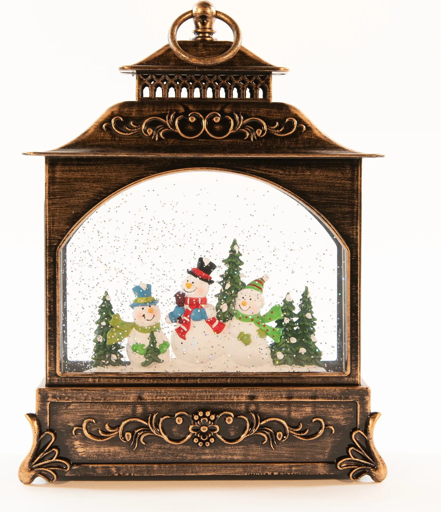 Anna's Collection tafellamp lantaarn brons met verlichting11 x 24 x 31,5 cm