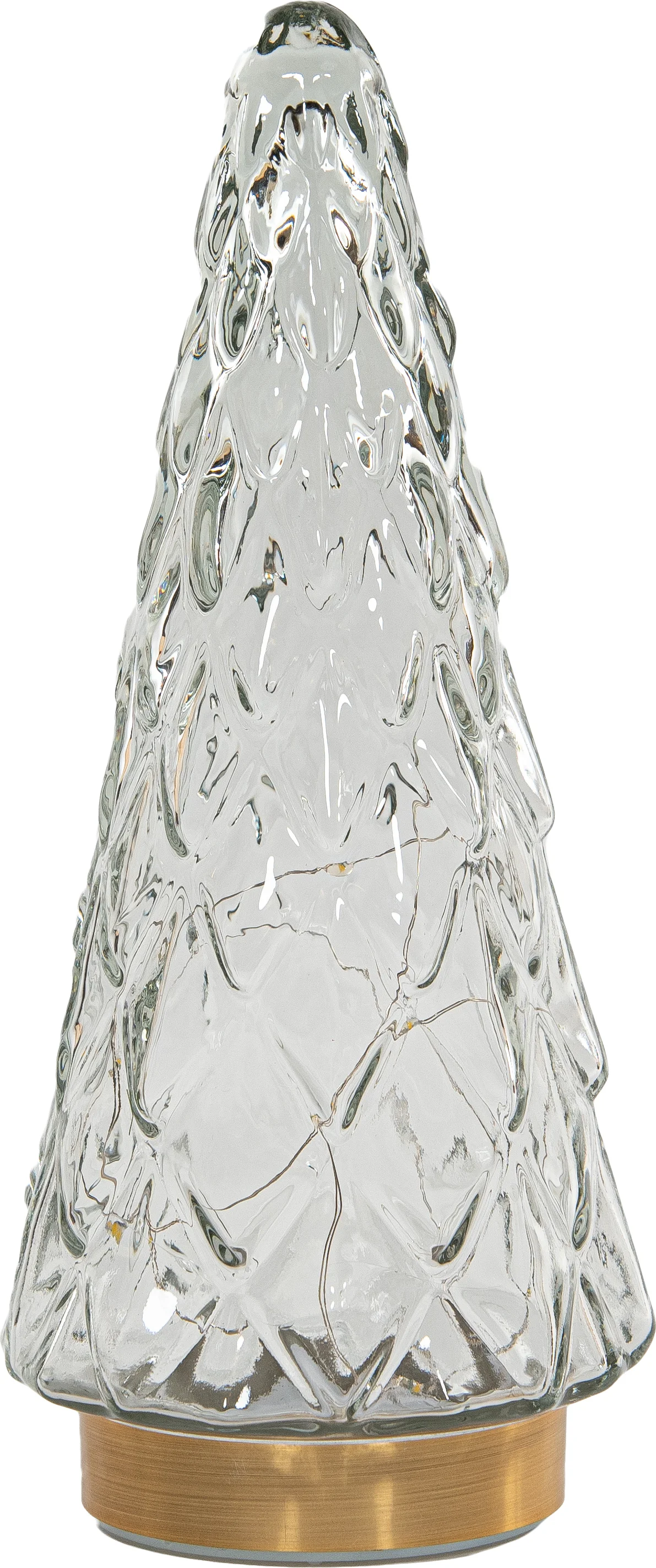 Anna's Collection decoratieboom Timbor transparant met verlichting 13 x 13 x 28,5 cm
