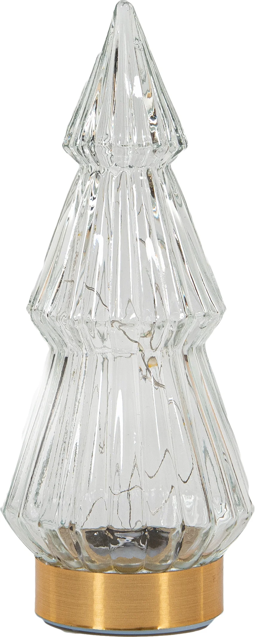Anna's Collection decoratieboom Timbor transparant met verlichting 10 x 10 x 23,5 cm