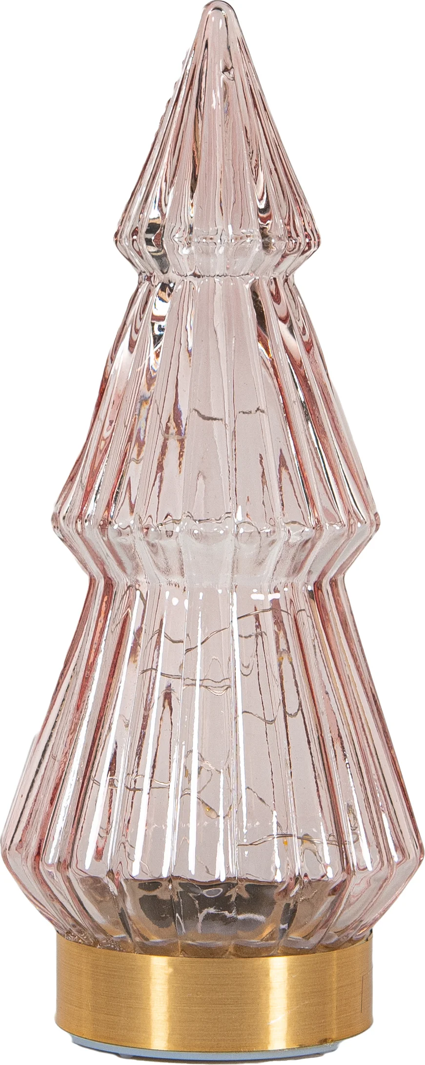Anna's Collection decoratieboom Timbor roze met verlichting 10 x 10 x 23,5 cm
