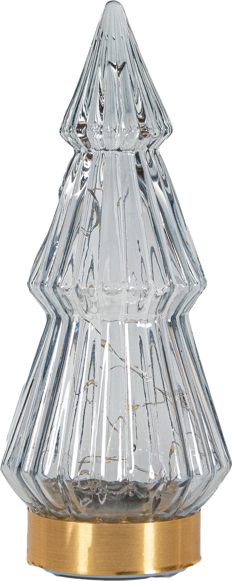 Anna's Collection decoratieboom Timbor grijs met verlichting 10 x 10 x 23,5 cm