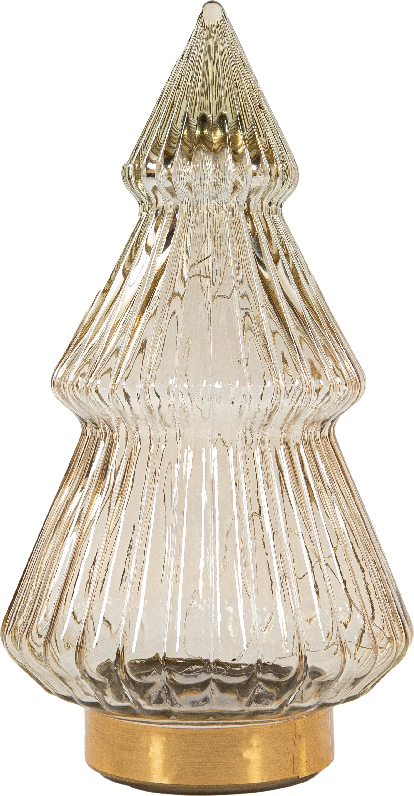 Anna's Collection decoratieboom Timbor oranje met verlichting 15 x 15 x 28,5 cm