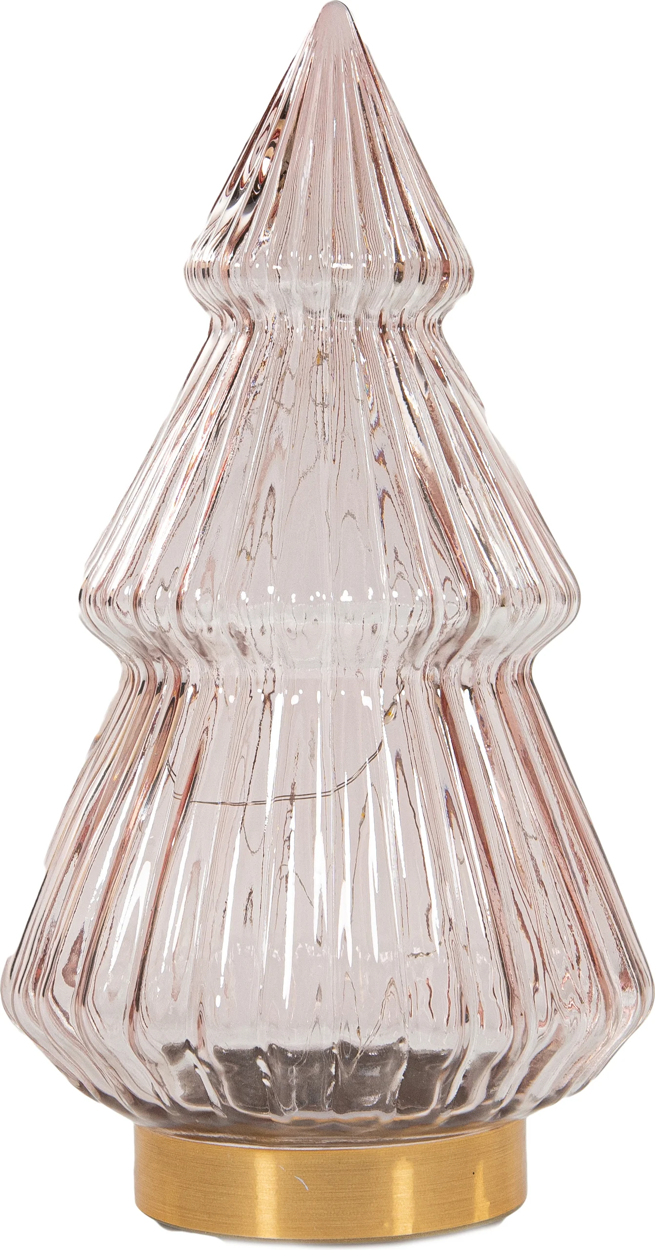 Anna's Collection decoratieboom Timbor roze met verlichting 15 x 15 x 28,5 cm