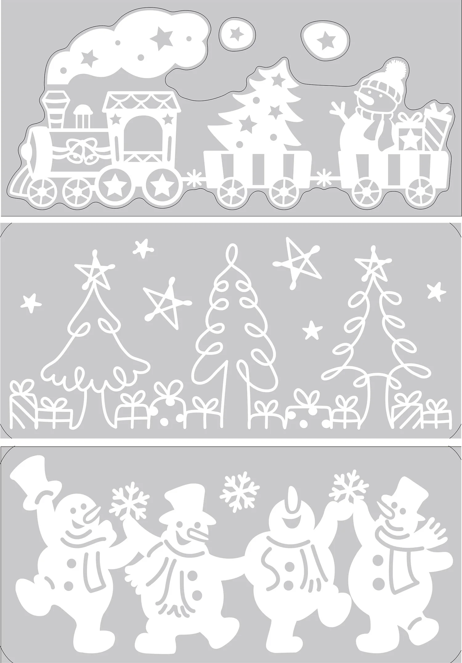 Anna's Collection kerst raamsticker kerstmis 23 x 49 cm