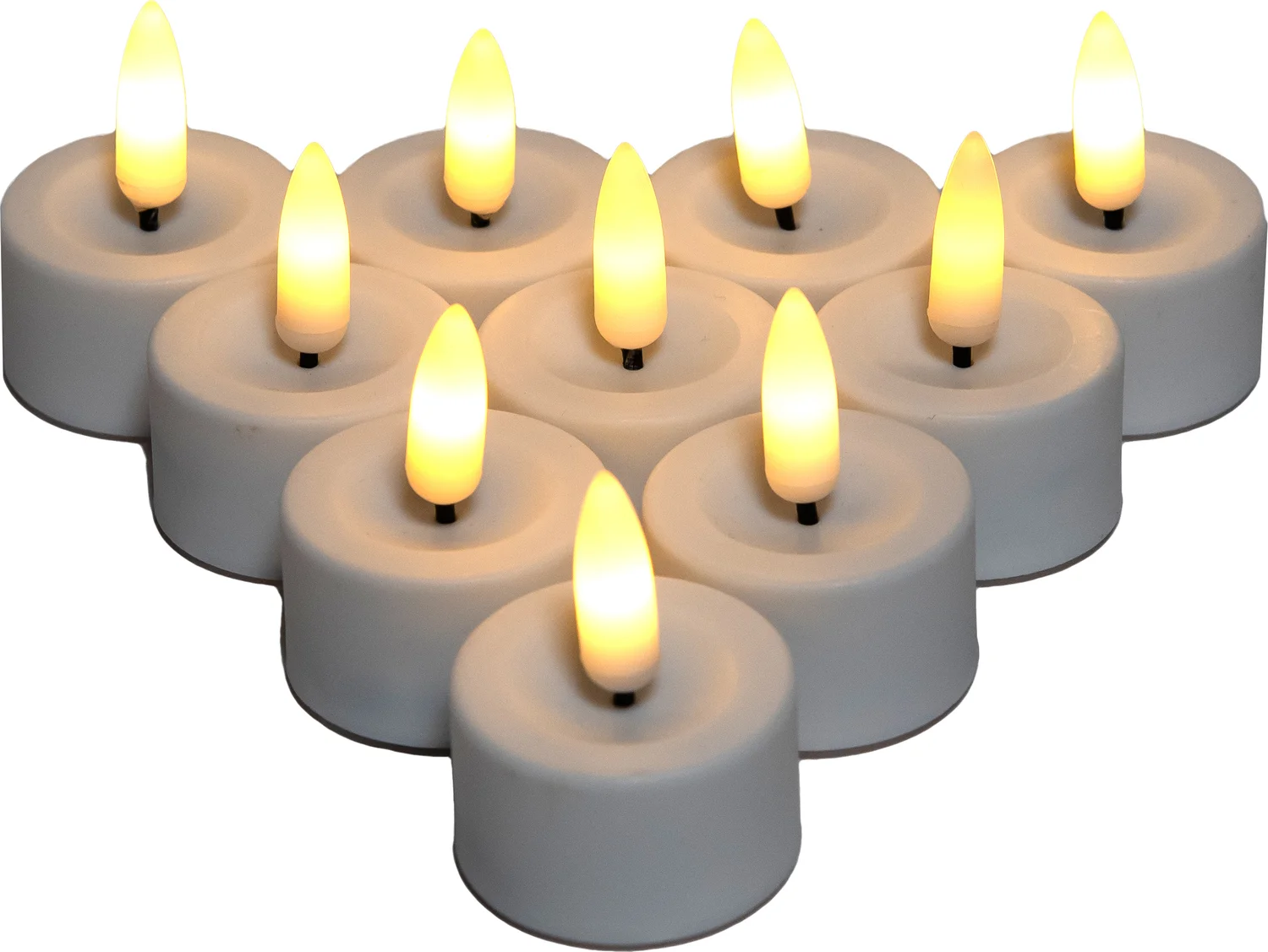 Anna's Collection LED waxinelicht wit D 3,8 H 2 cm 10 stuks