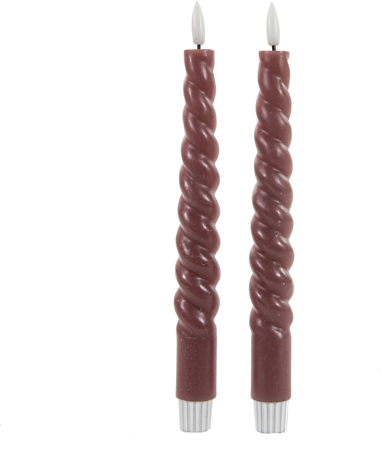 Anna's Collection LED dinerkaars Swirl roze D 2 H 23 cm 2 stuks