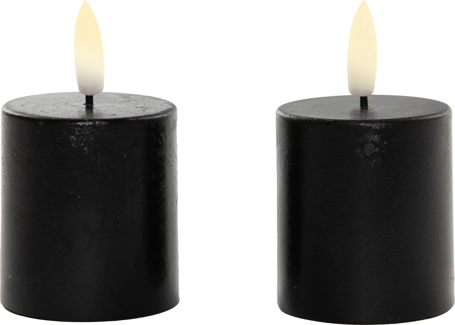 Anna's Collection LED dinerkaars zwart D 2 H 23 cm 2 stuks