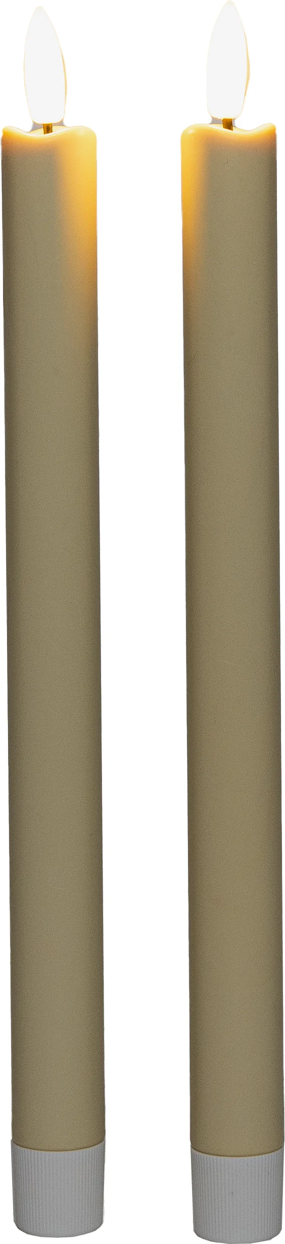 Anna's Collection LED dinerkaars beige D 1,5 H 24 cm 2 stuks