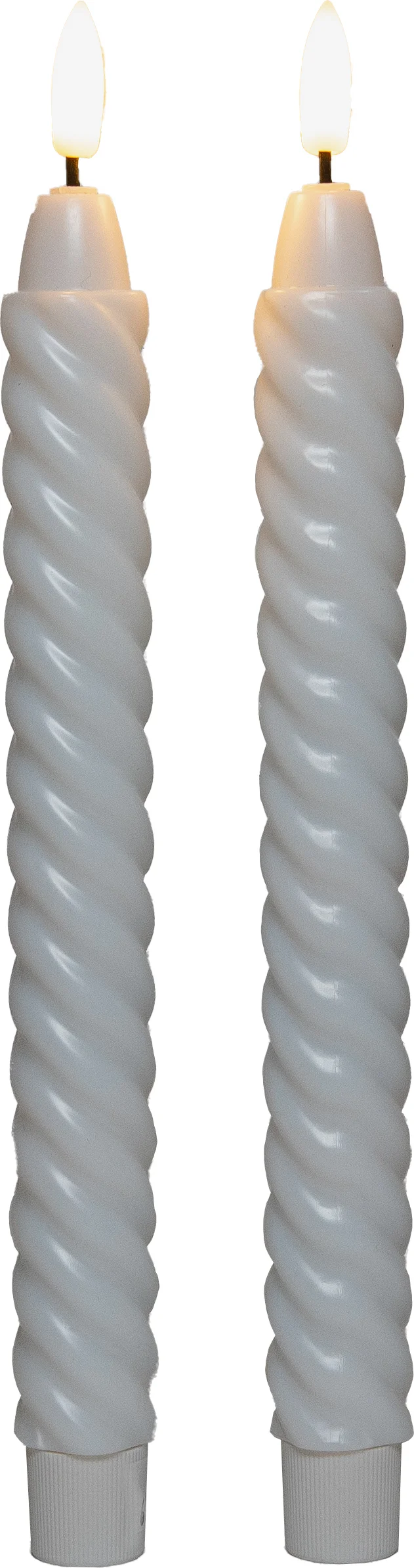 Anna's Collection LED dinerkaars Swirl wit D 1,5 H 24 cm 2 stuks