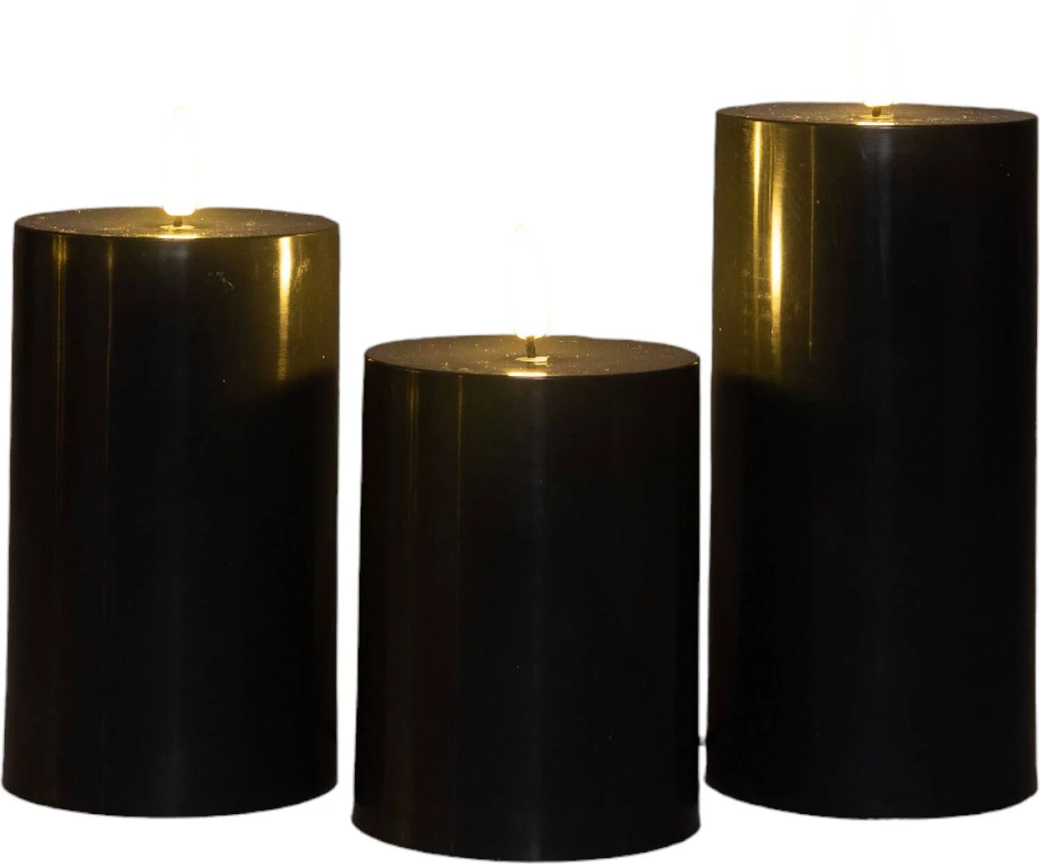 Anna's Collection LED stompkaars zwart 3 stuks