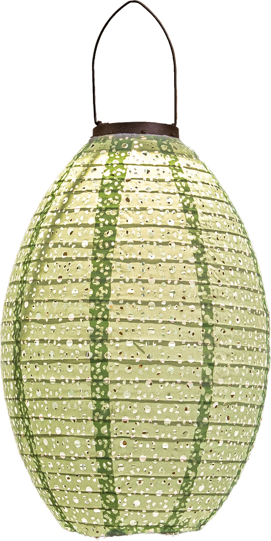 Anna's Collection lampion groen D 22 H 32 cm