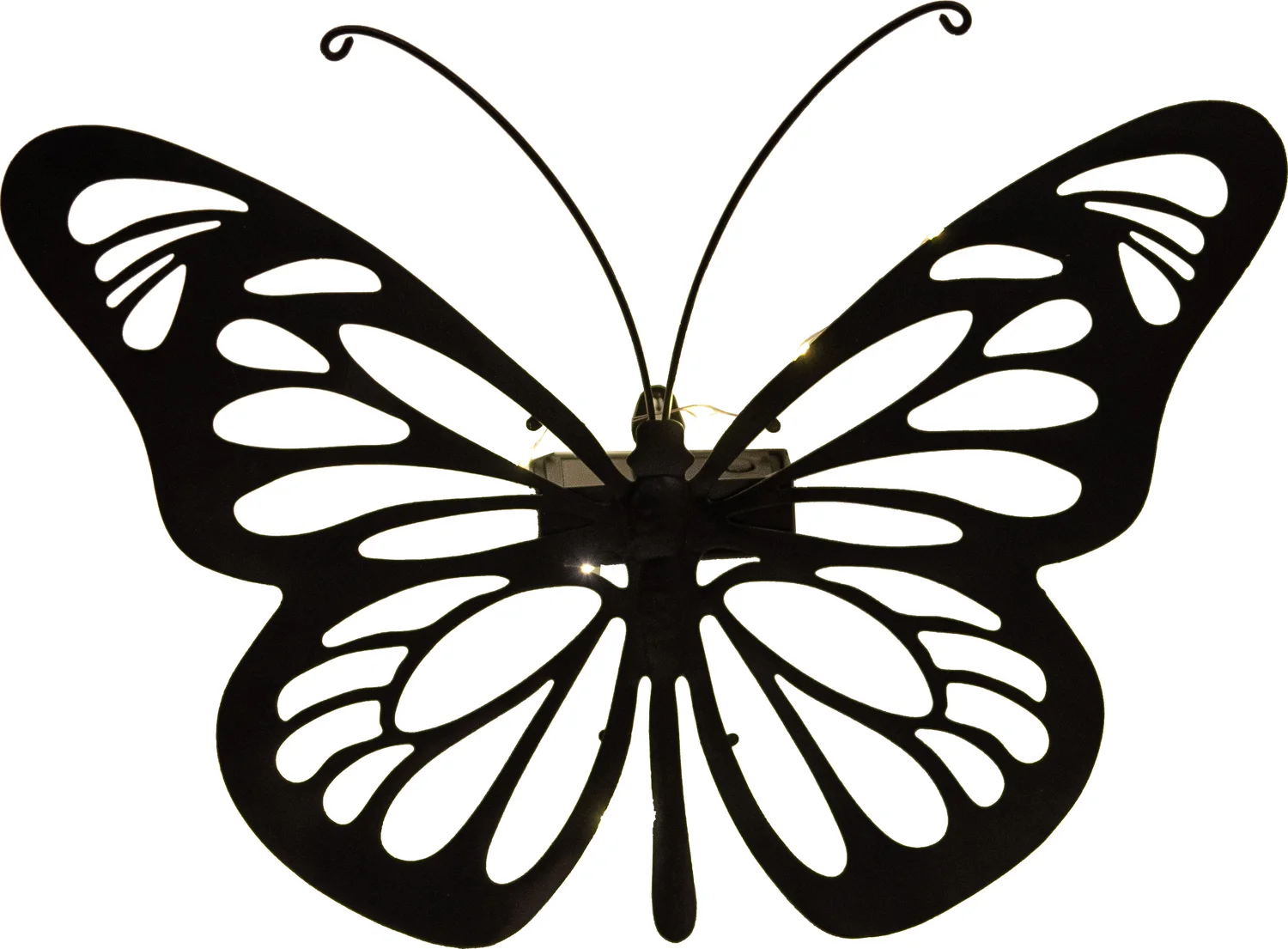 Anna's Collection solar wandlamp zwart 5 x 25 x 34,5 cm