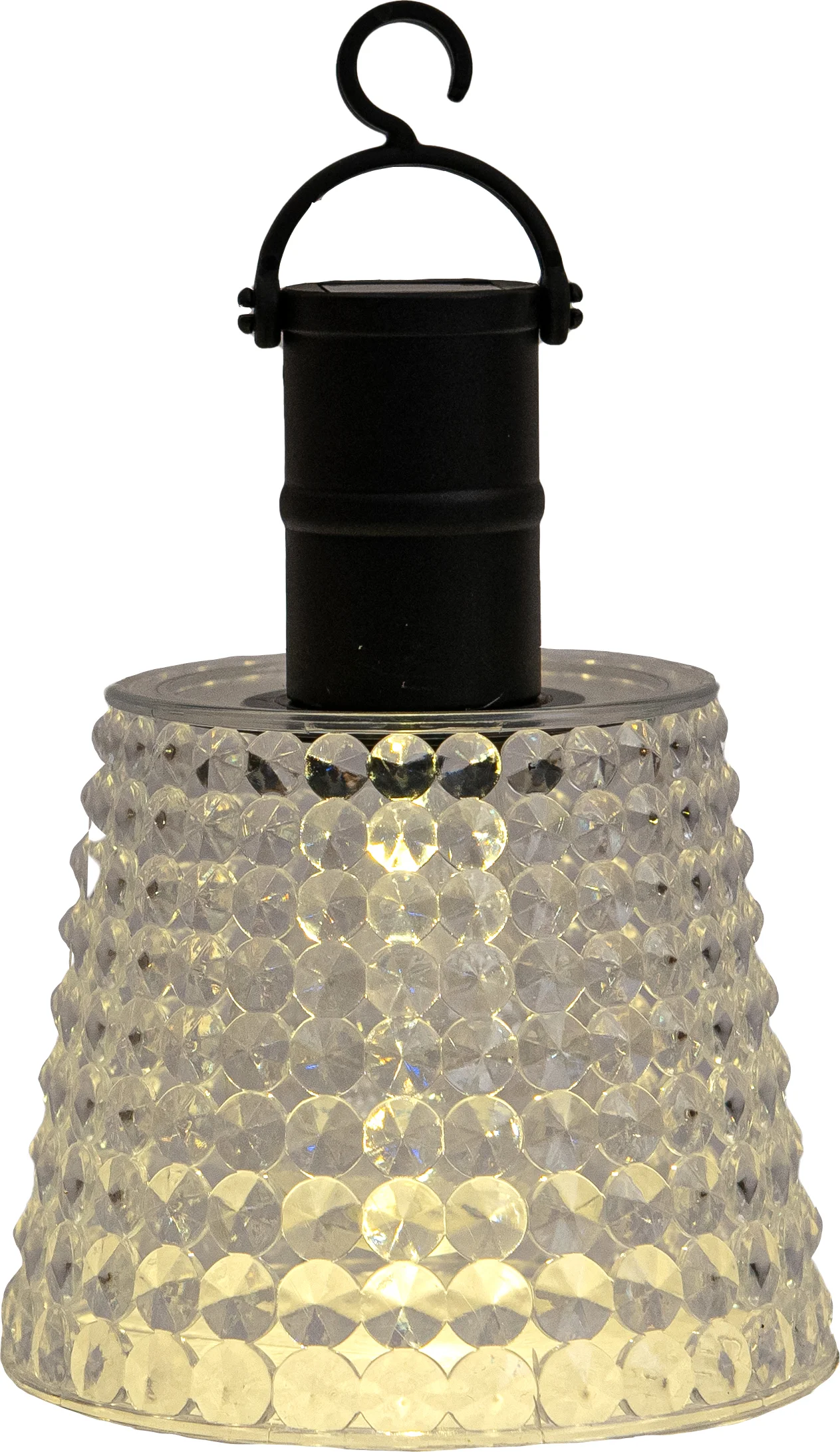 Anna's Collection solar hanglamp transparant 12,5 x 12,5 x 26 cm