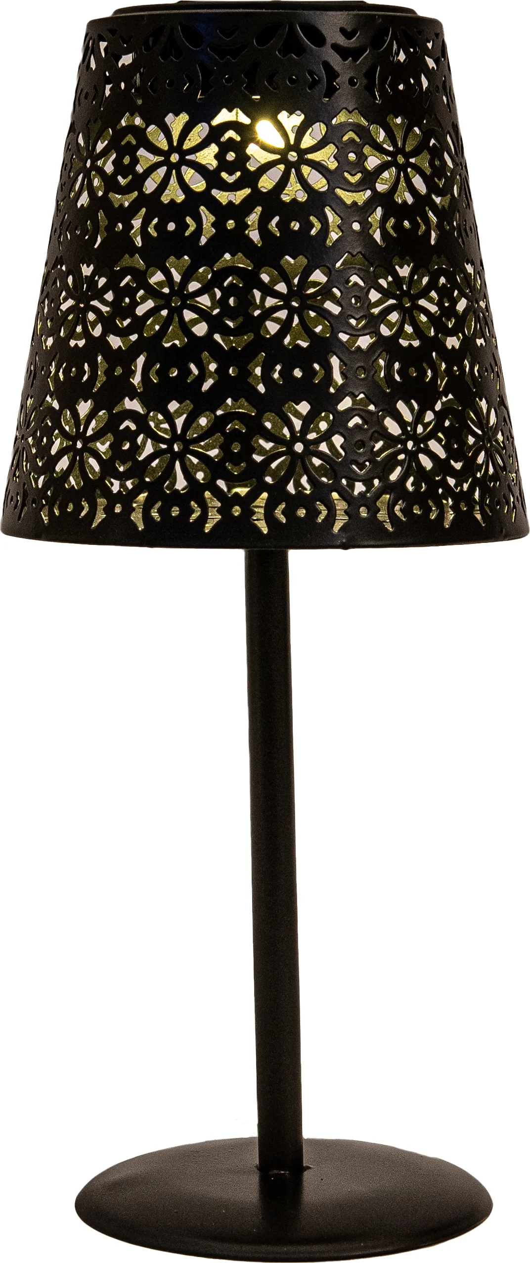 Anna's Collection solar tafellamp zwart D 12 H 28 cm