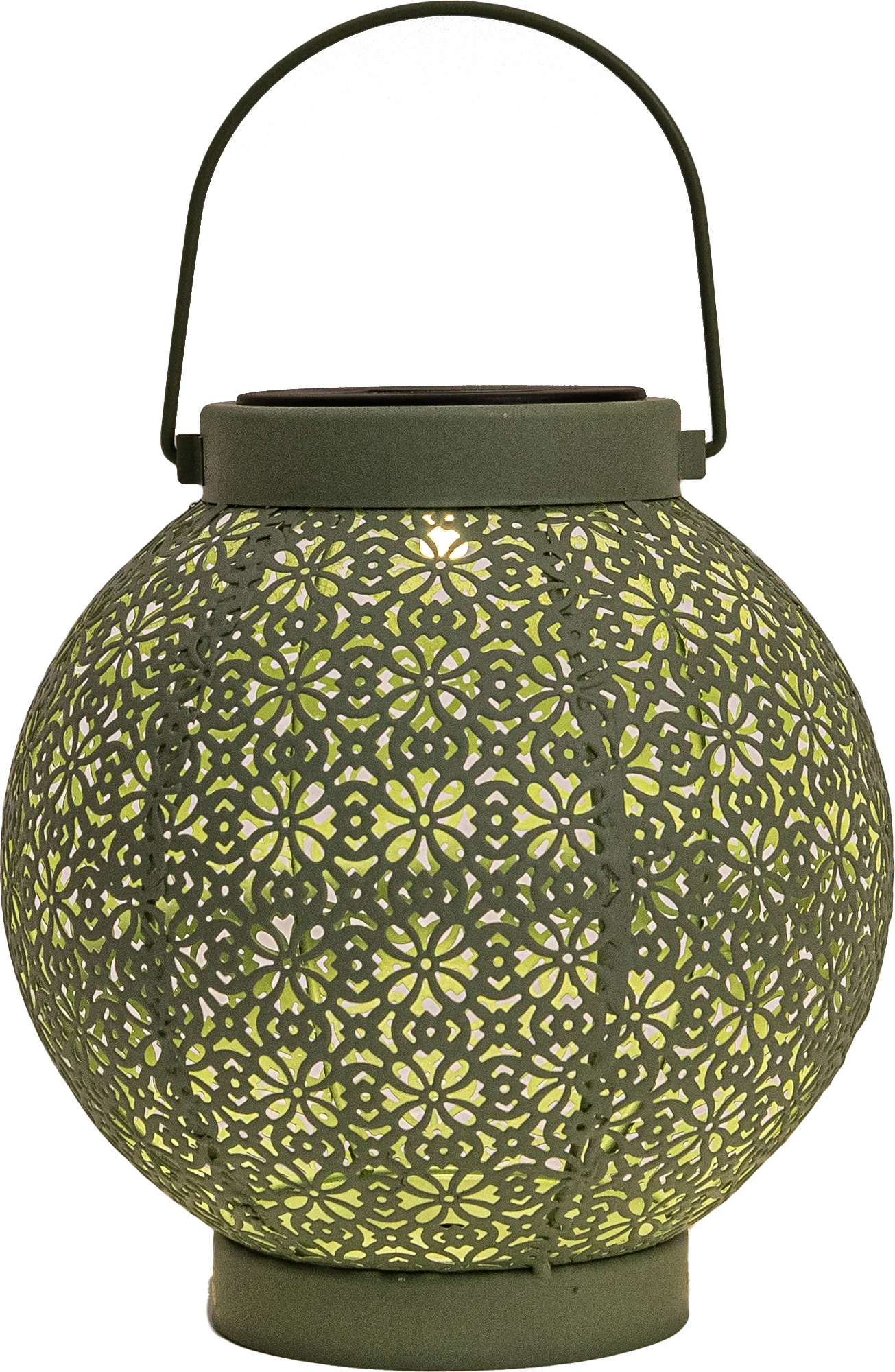 Anna's Collection lantaarn groen D 18 H 19 cm