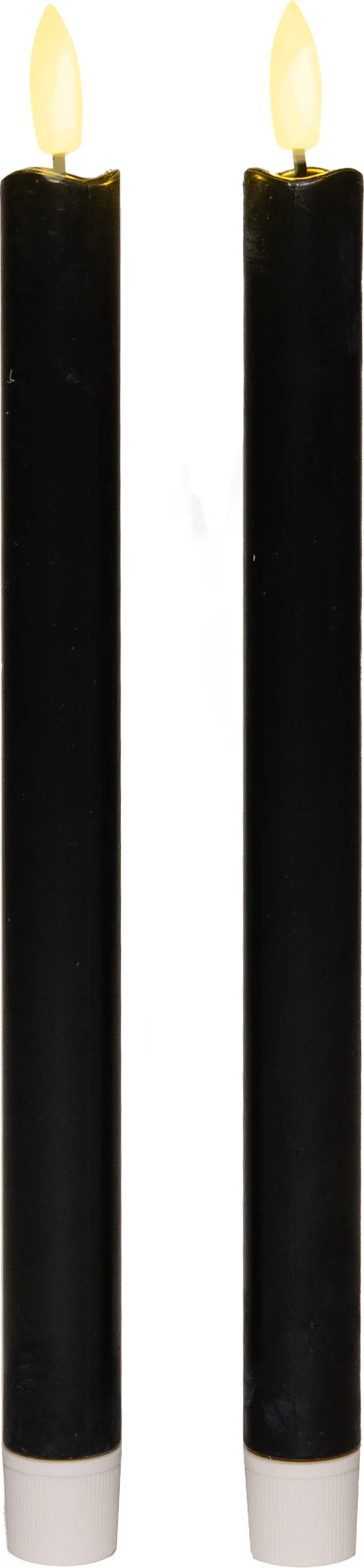 Anna's Collection LED dinerkaars Larni zwart D 2,1 H 25 cm 2 stuks