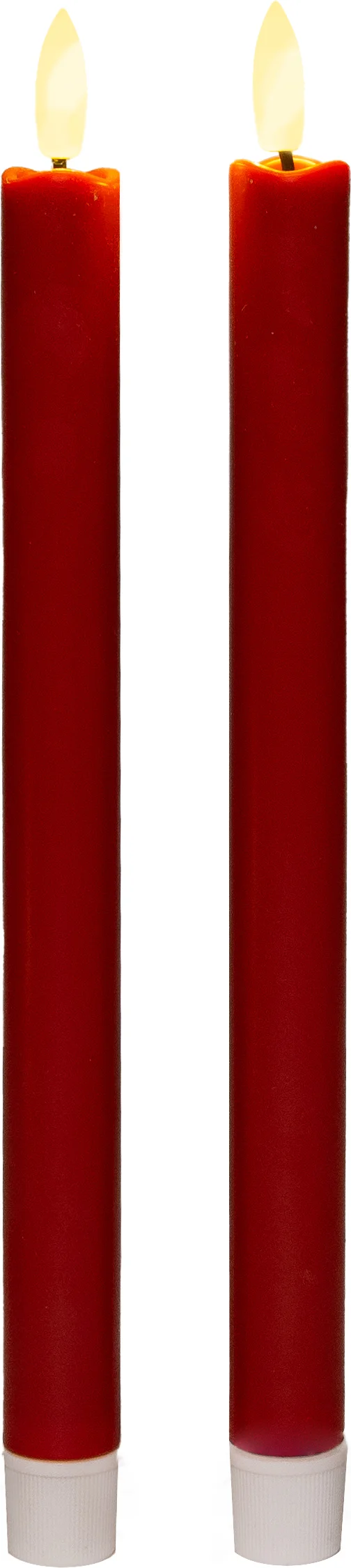 Anna's Collection LED dinerkaars Larni rood D 2,1 H 25 cm 2 stuks
