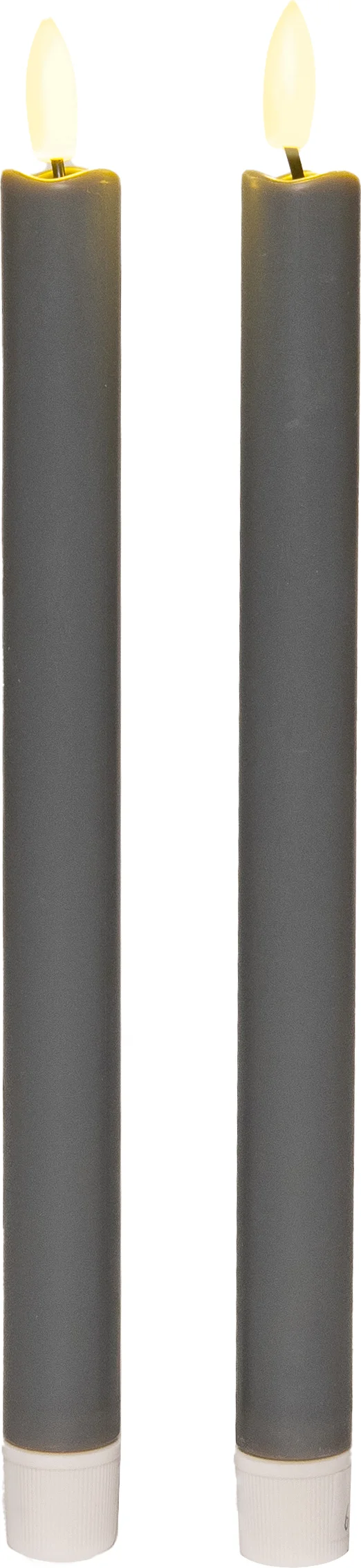 Anna's Collection LED dinerkaars Larni taupe D 2,1 H 25 cm 2 stuks