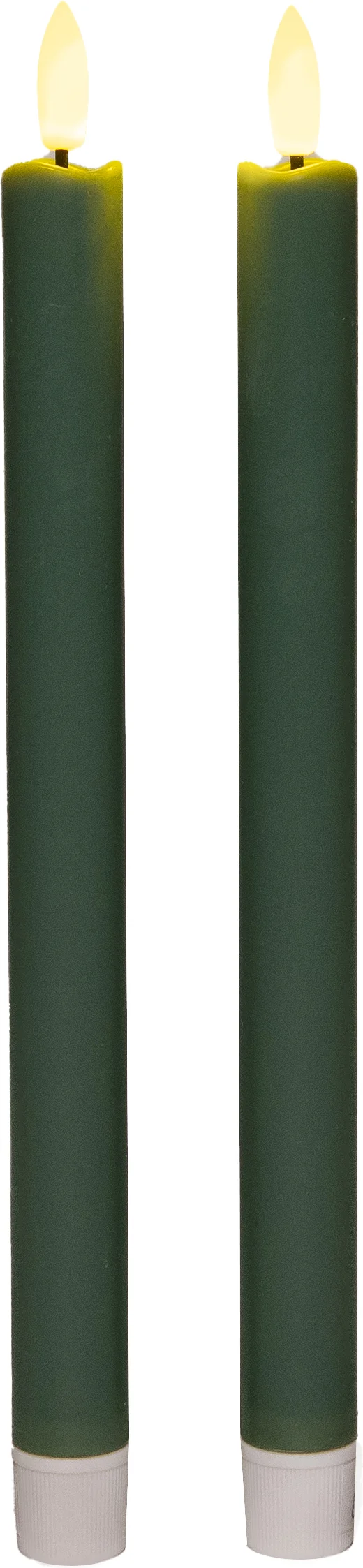 Anna's Collection LED dinerkaars Larni groen D 2,1 H 25 cm 2 stuks