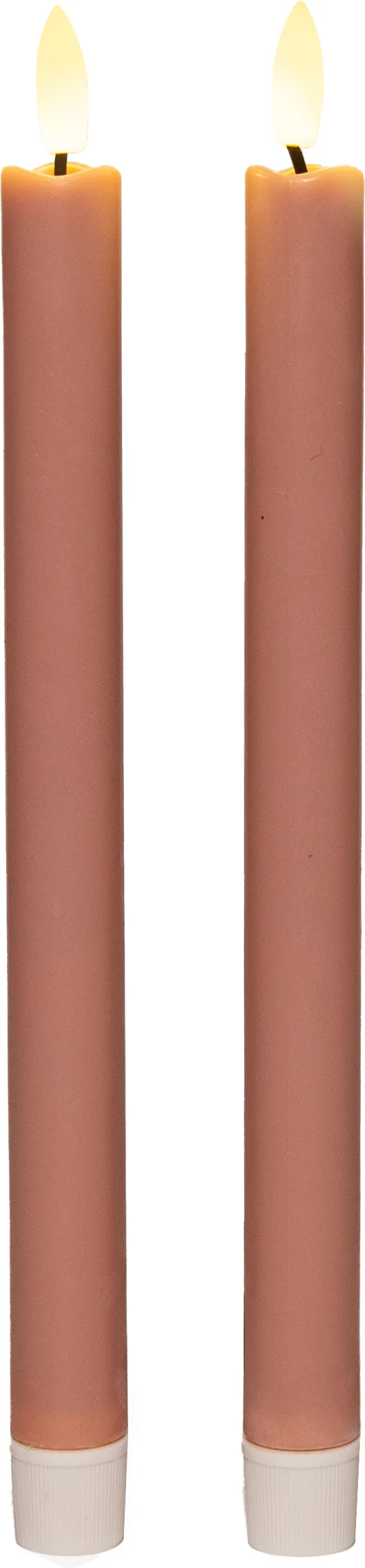Anna's Collection LED dinerkaars Larni roze D 2,1 H 25 cm 2 stuks