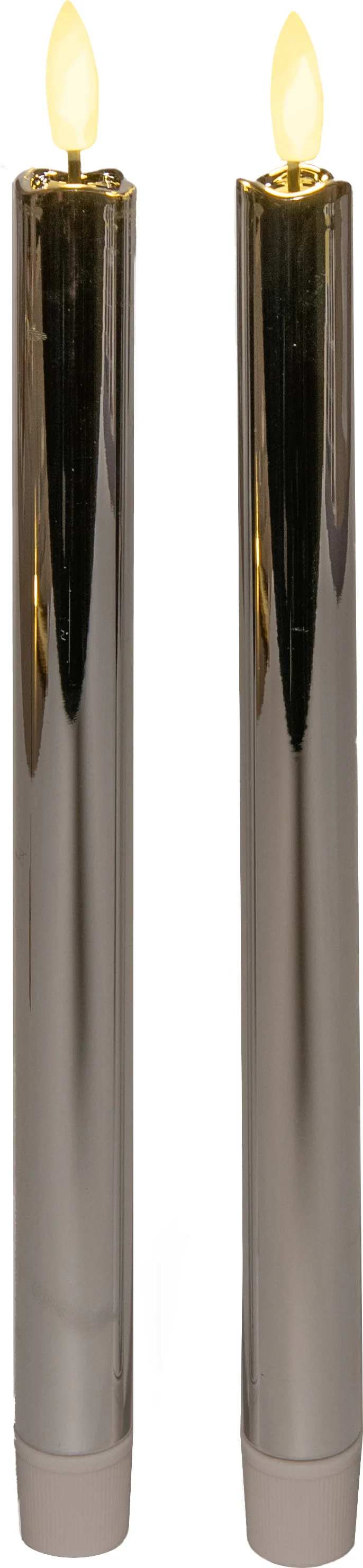 Anna's Collection LED dinerkaars Larni zilver D 2,1 H 25 cm 2 stuks