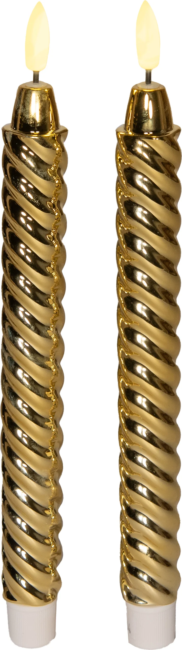 Anna's Collection LED dinerkaars Swirl goud D 2,1 H 25 cm 2 stuks