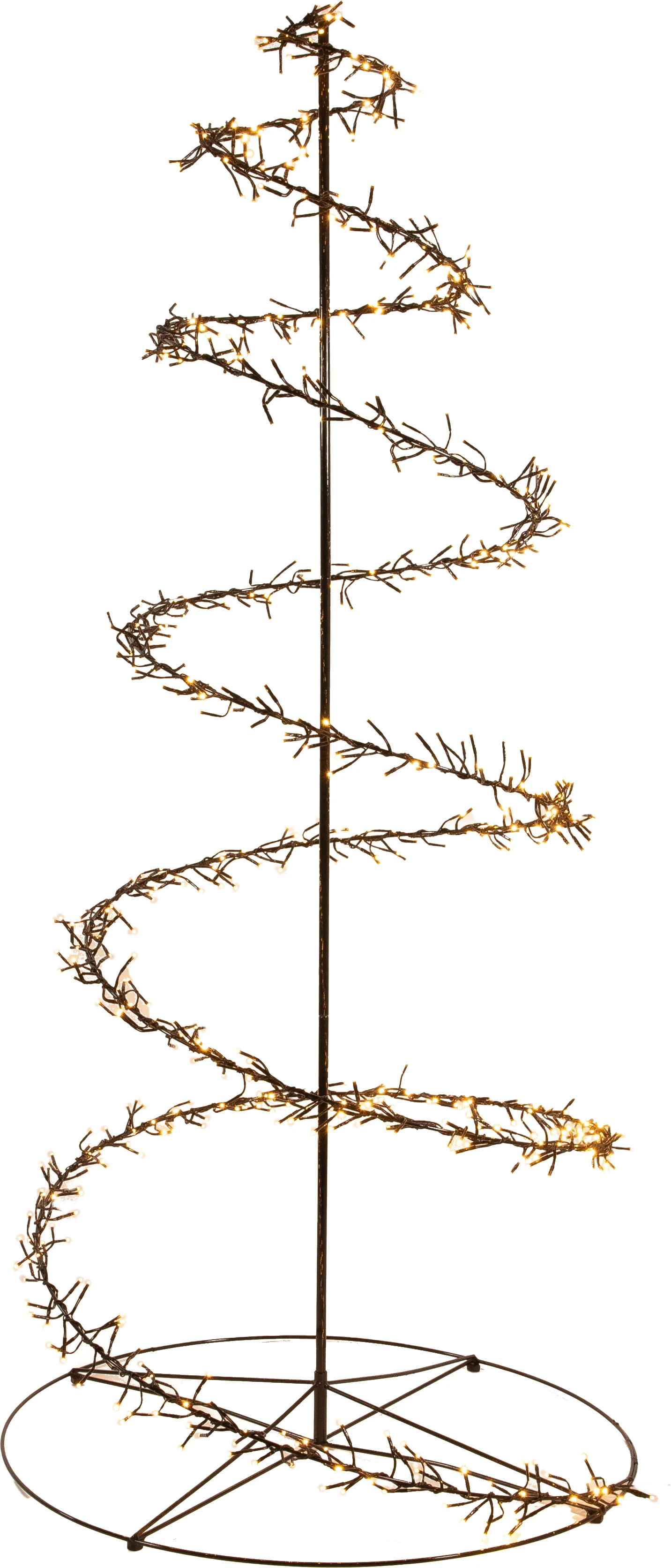 Anna's Collection kerstboom Swirl zwart met 684 lampjes extra warm D 75 H 160 cm