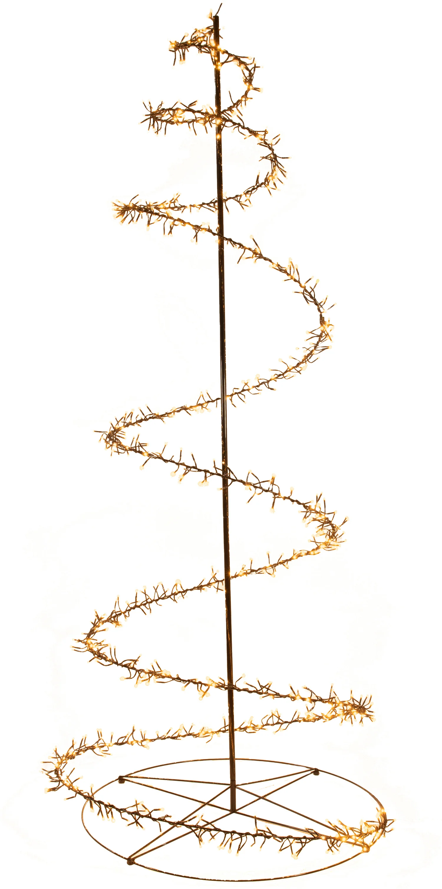 Anna's Collection kerstboom Swirl zwart met 960 lampjes extra warm D 78,5 H 210 cm