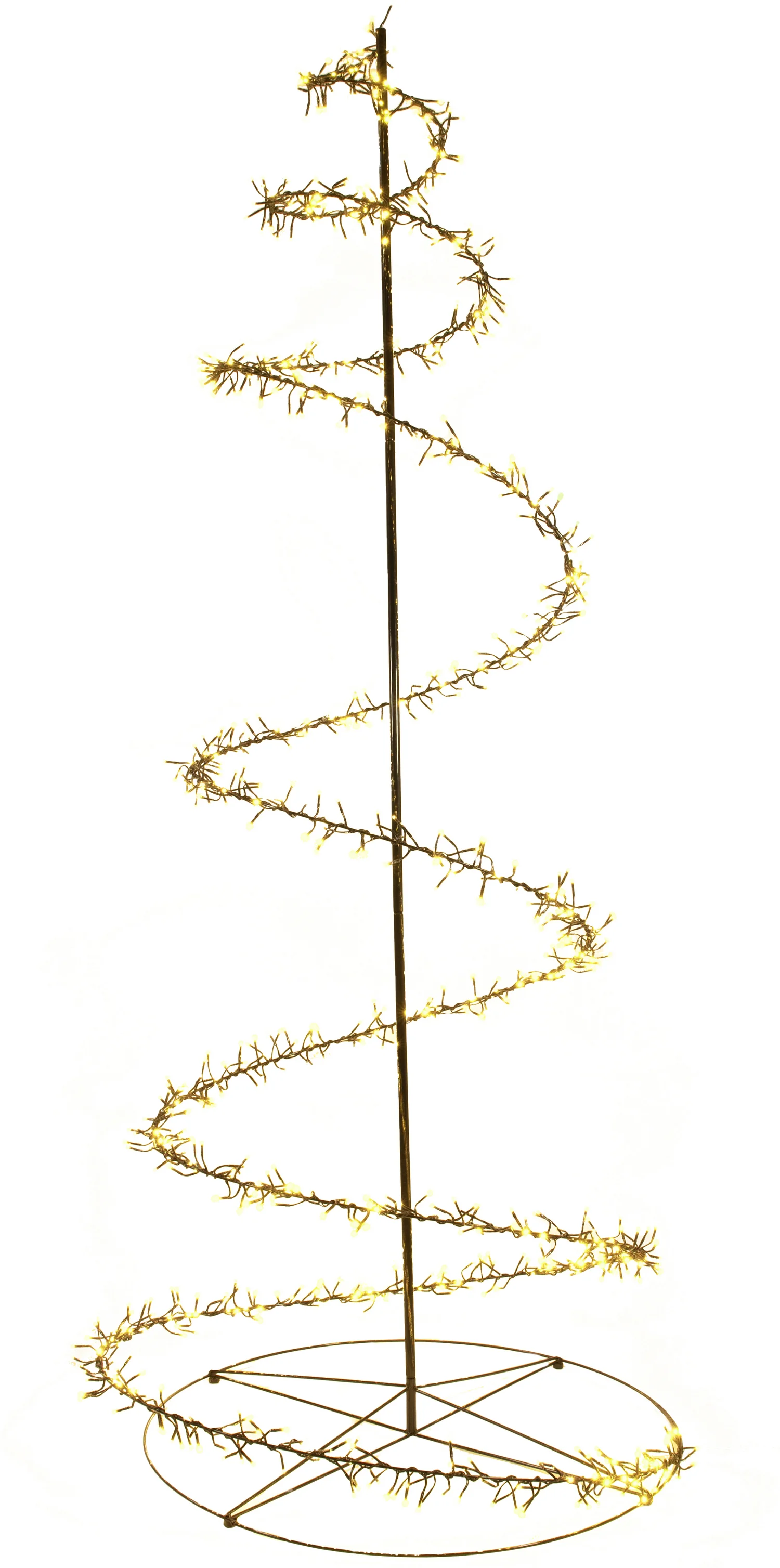 Anna's Collection kerstboom Swirl zwart met 960 lampjes warm wit D 78,5 H 210 cm