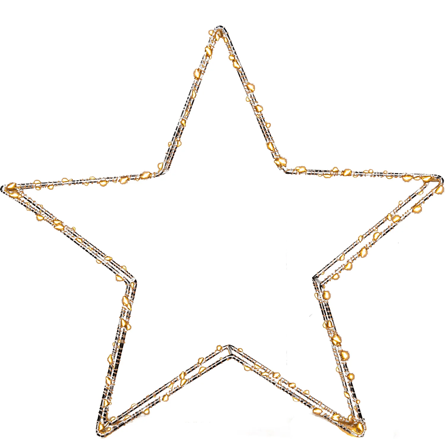 Anna's Collection kerstster zwart met verlichting5,3 x 40,5 x 38,5 cm