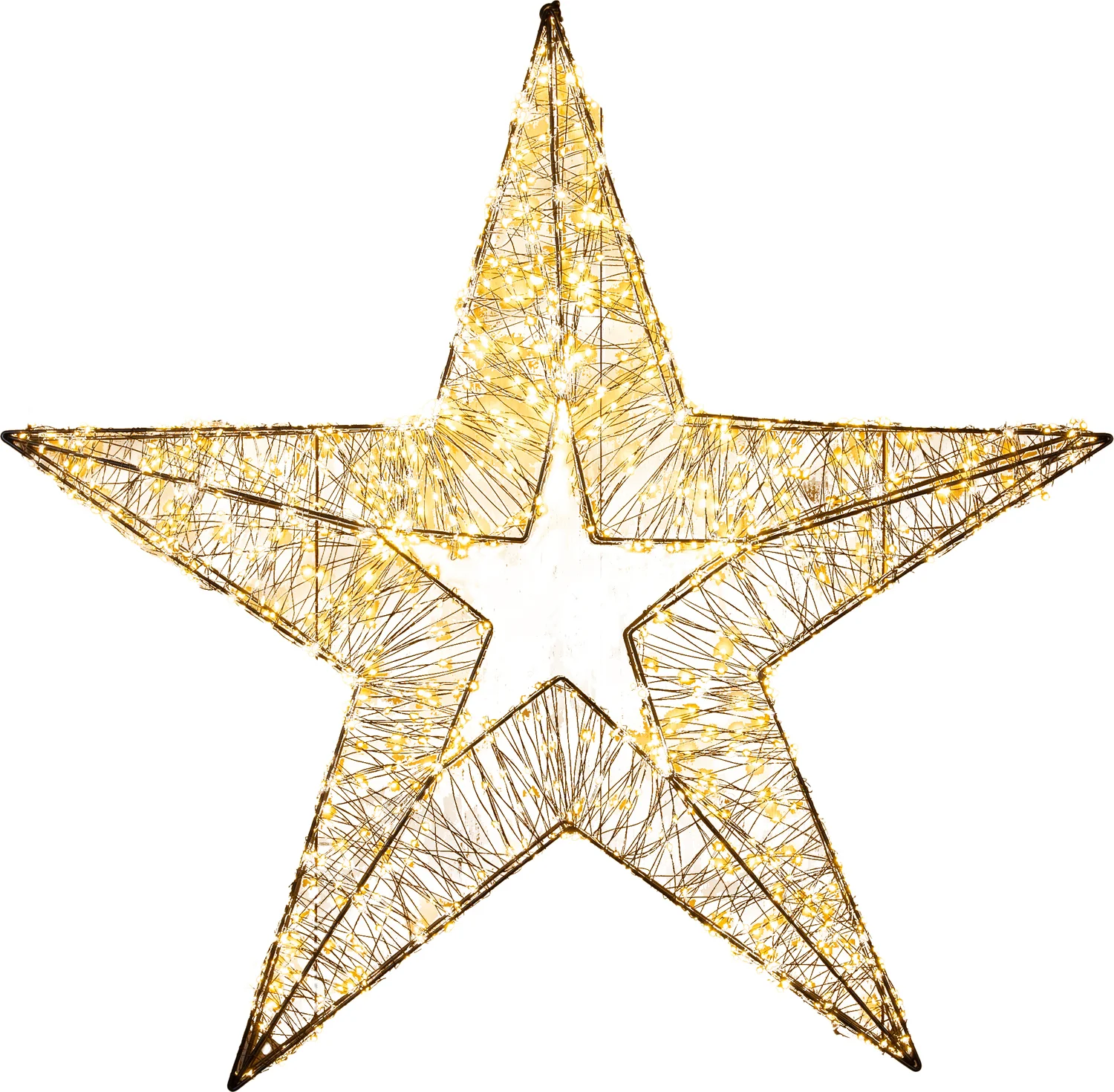 Anna's Collection kerstster zwart met verlichtingD 78 H 10 cm