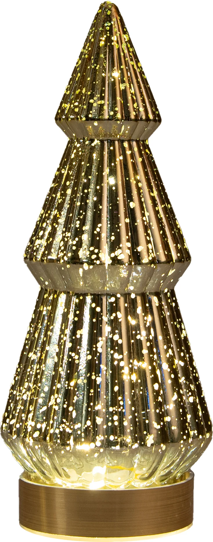 Anna's Collection decoratieboom Daron goud met verlichting D 9,8 H 23,5 cm