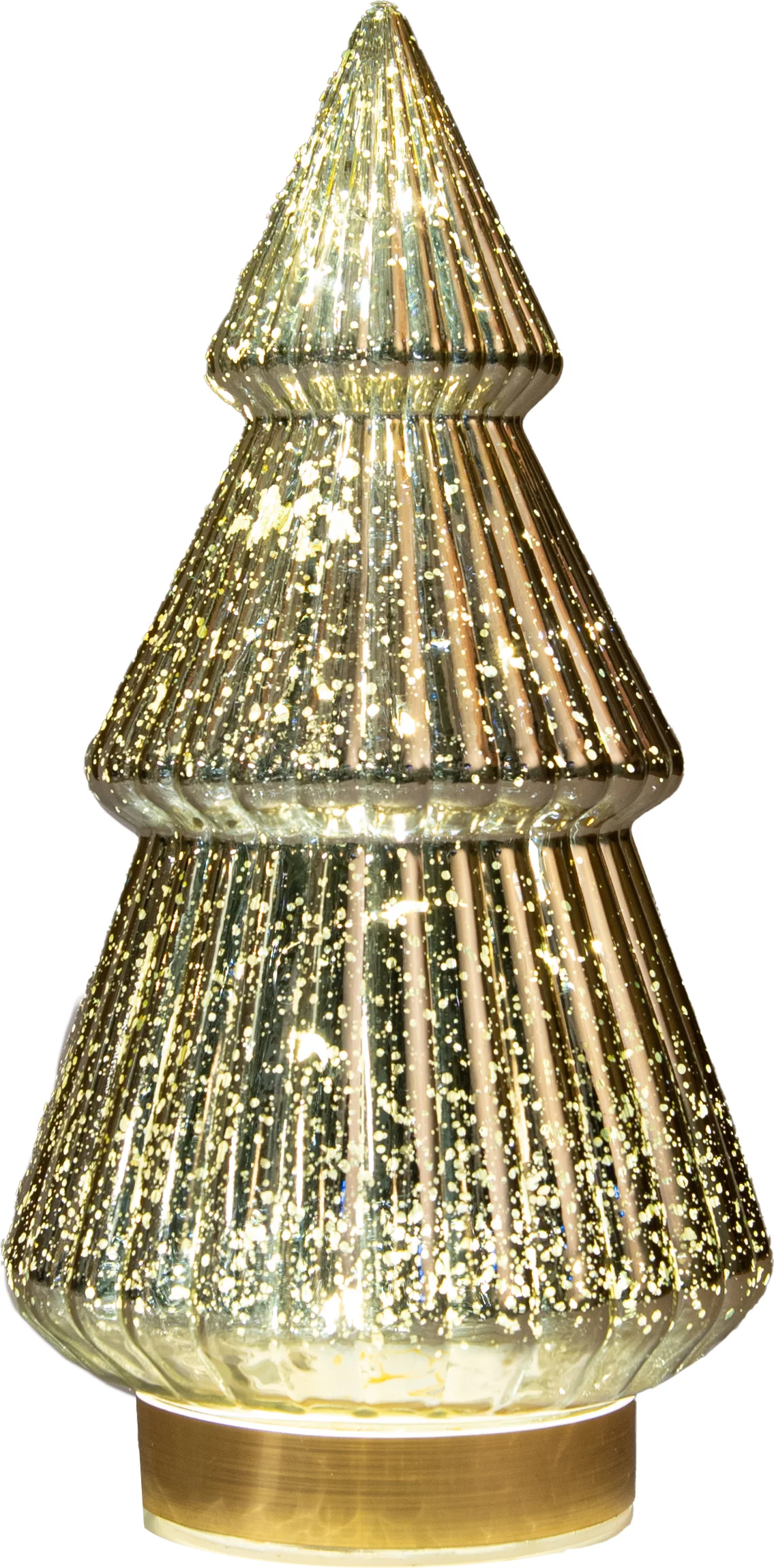 Anna's Collection decoratieboom Daron goud met verlichting D 15 H 28,5 cm