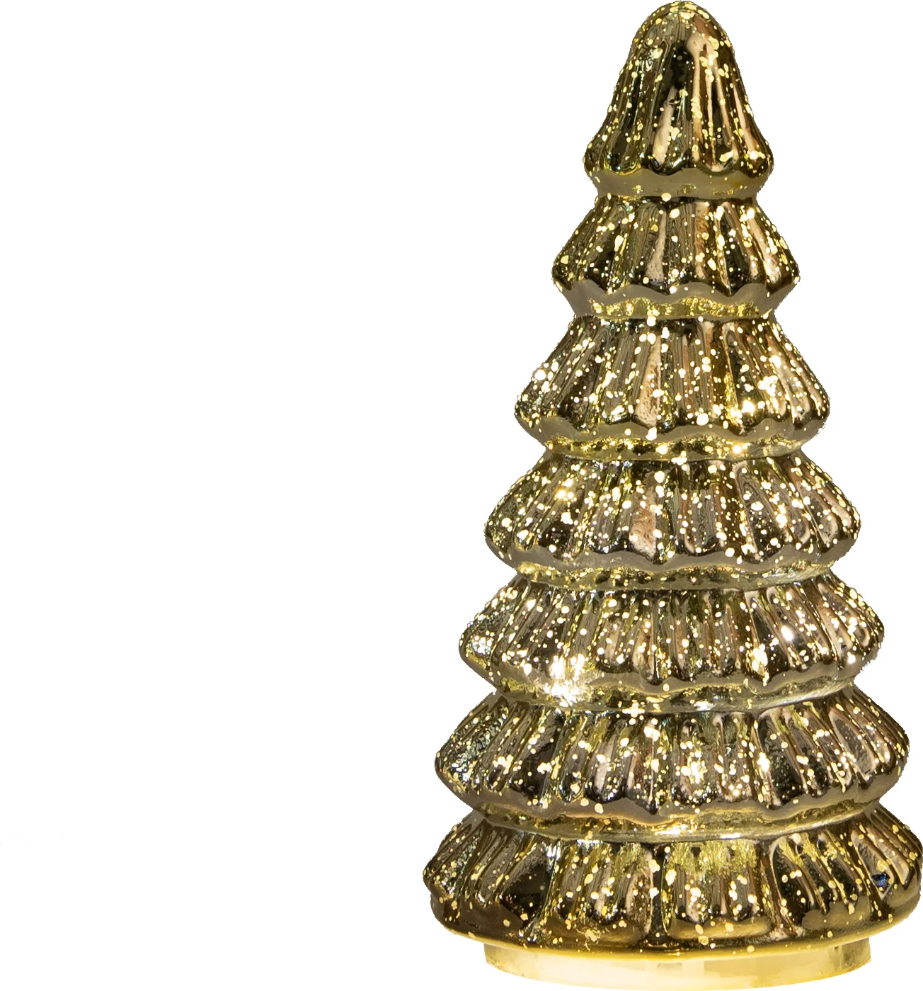 Anna's Collection decoratieboom Daron goud met verlichting D 9,5 H 18,5 cm