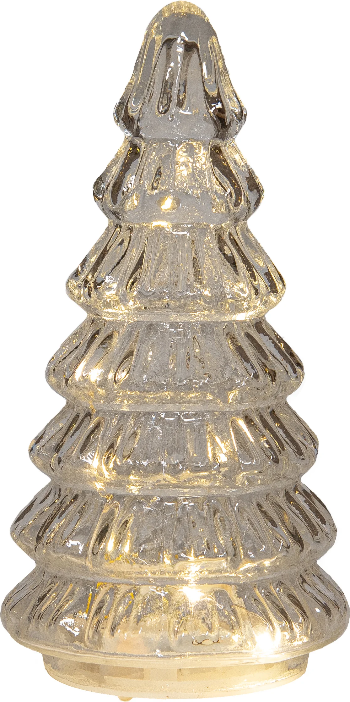 Anna's Collection decoratieboom Daron transparant met verlichting D 9,5 H 18,5 cm