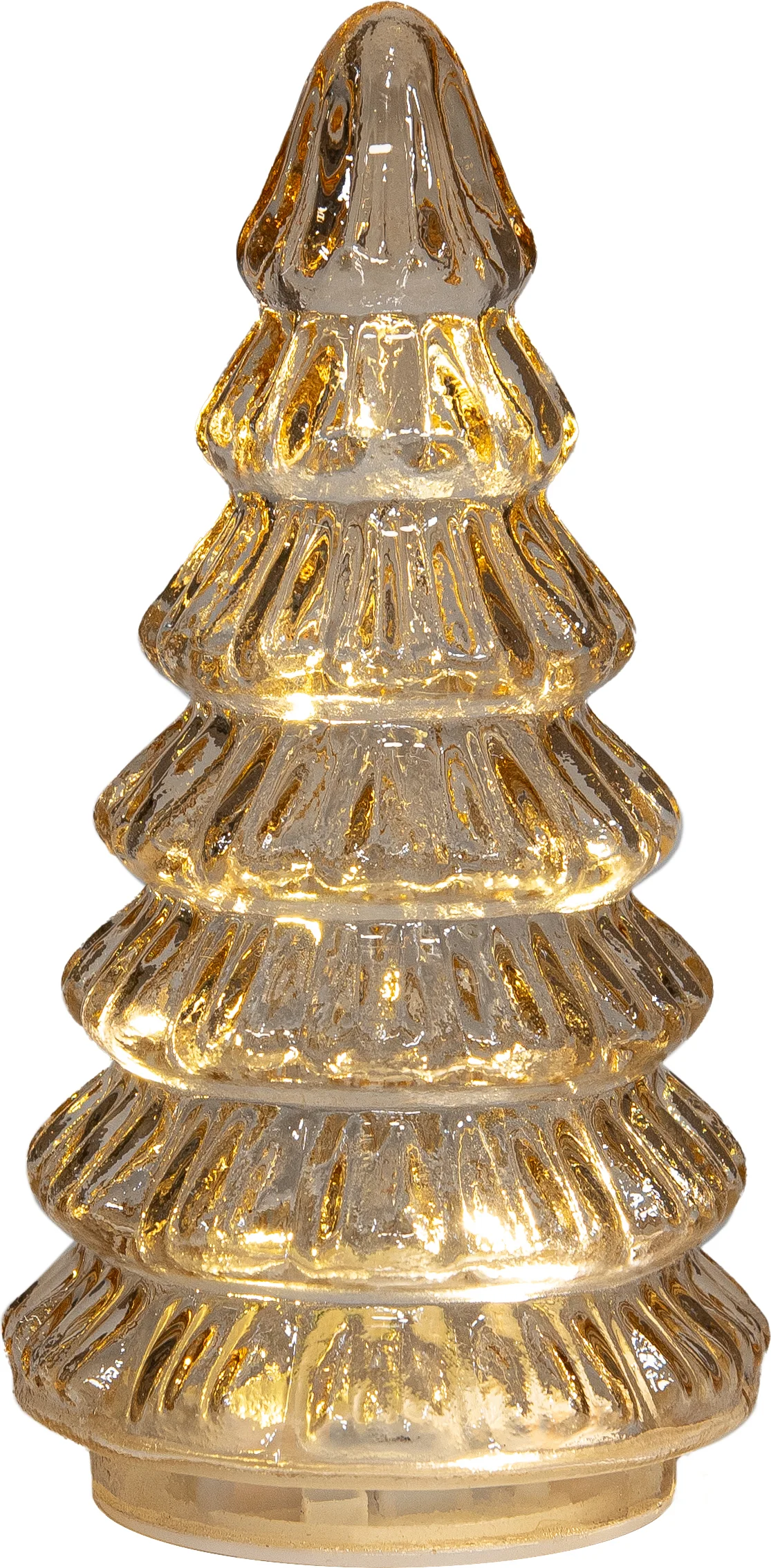 Anna's Collection decoratieboom Daron amber met verlichting D 9,5 H 18,5 cm