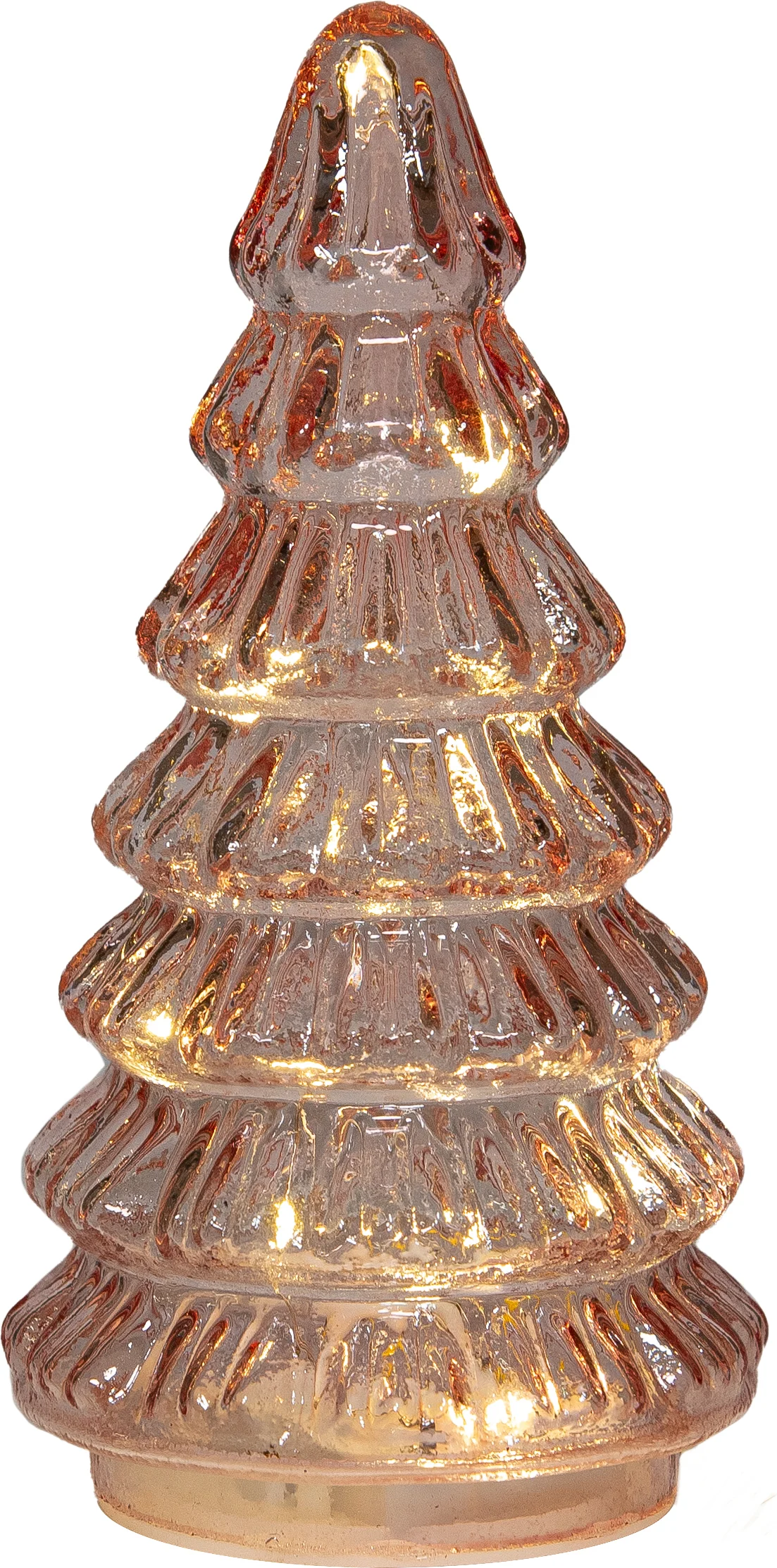 Anna's Collection decoratieboom Daron roze met verlichting D 9,5 H 18,5 cm