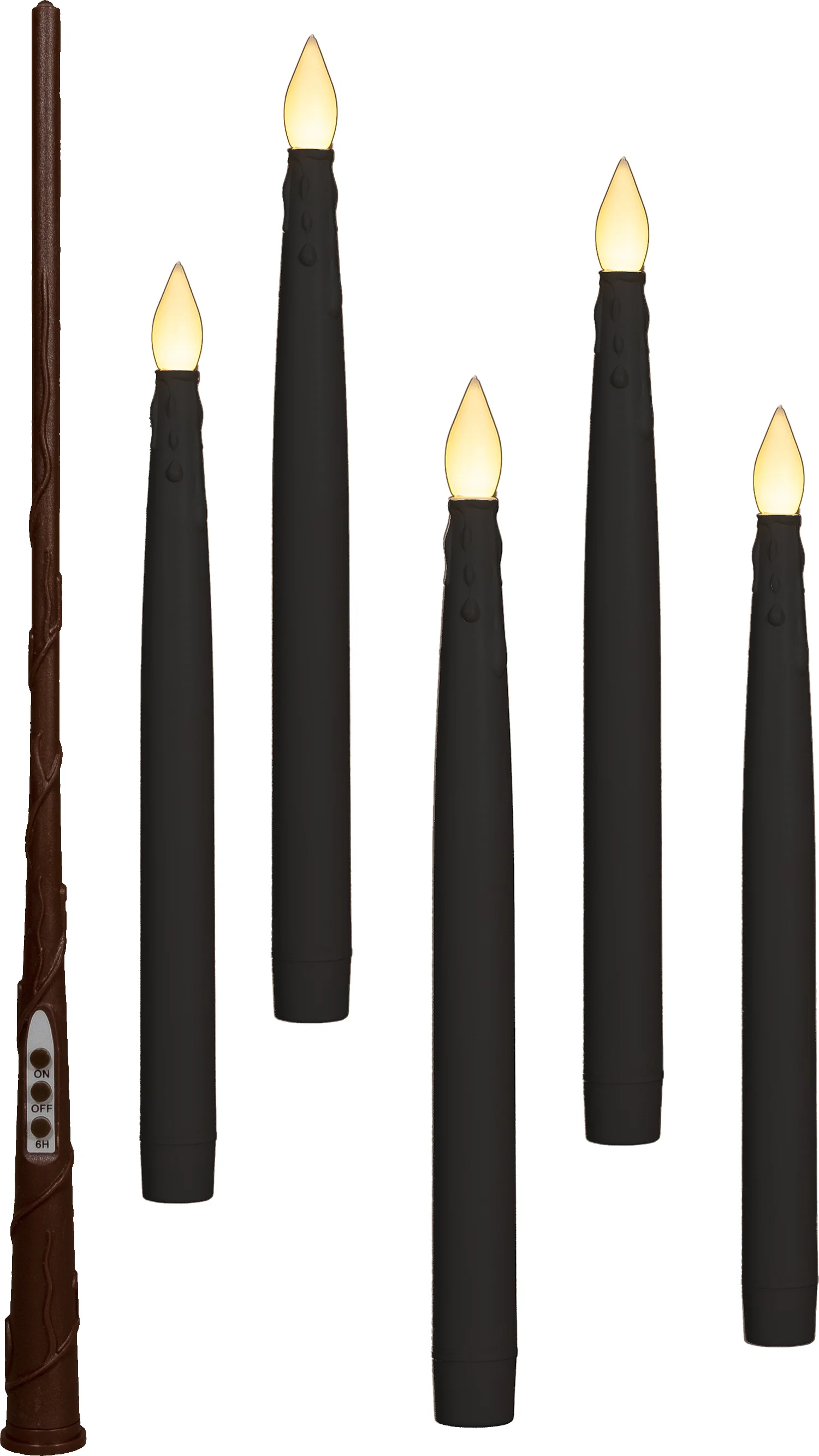 Anna's Collection LED dinerkaars zwevend zwart D 2 H 28,5 cm 5 stuks