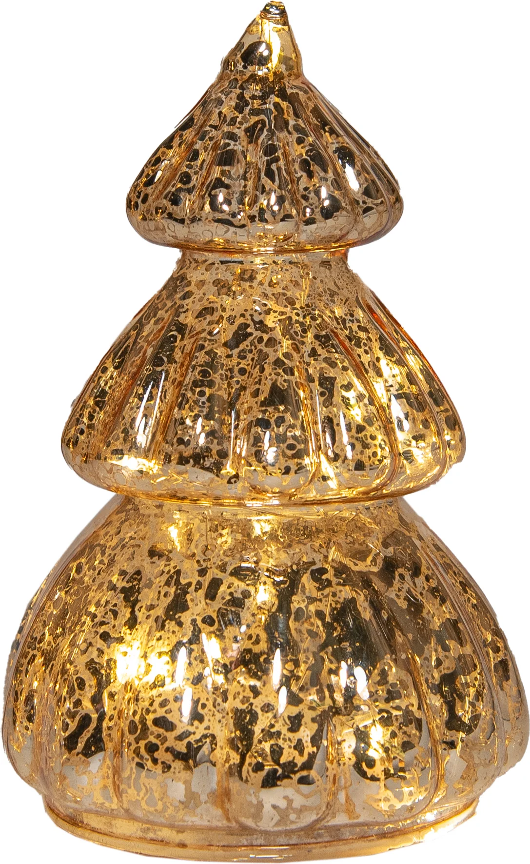 Anna's Collection decoratieboom Daron goud met verlichting D 8 H 12,5 cm