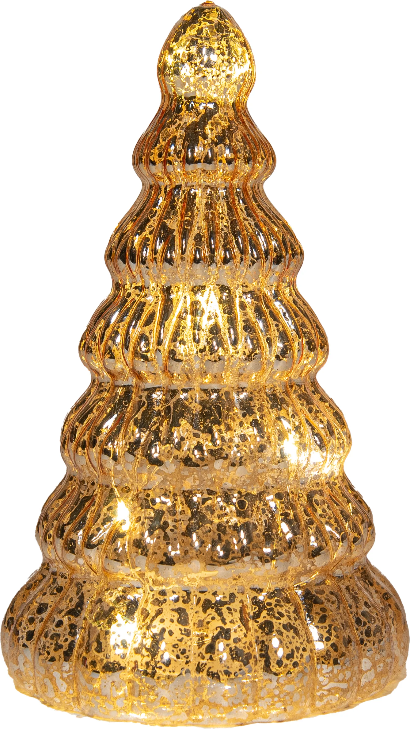 Anna's Collection decoratieboom Daron goud met verlichting D 10,5 H 17,5 cm