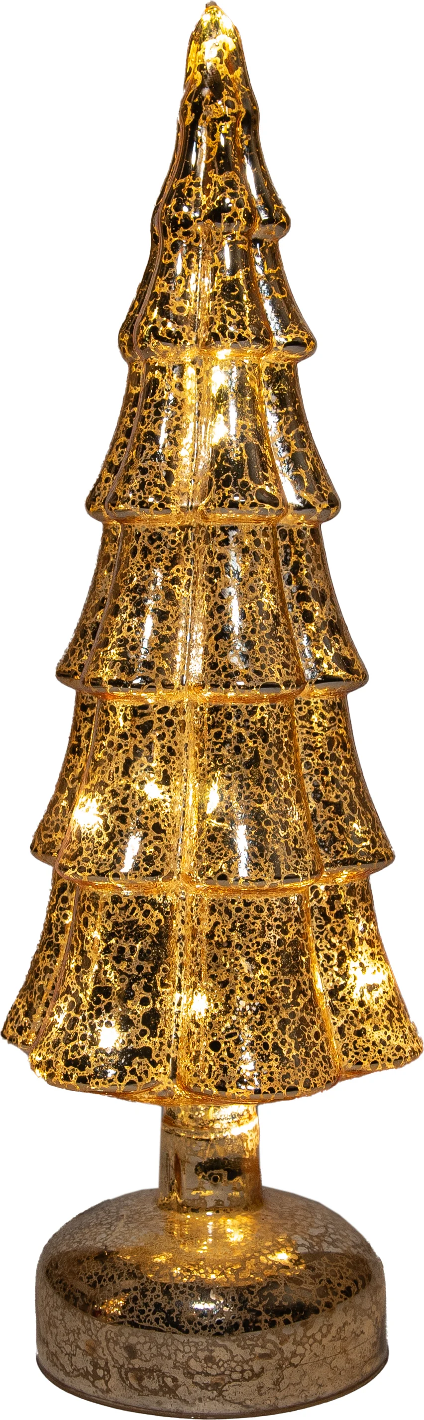 Anna's Collection decoratieboom Daron goud met verlichting D 11 H 34 cm