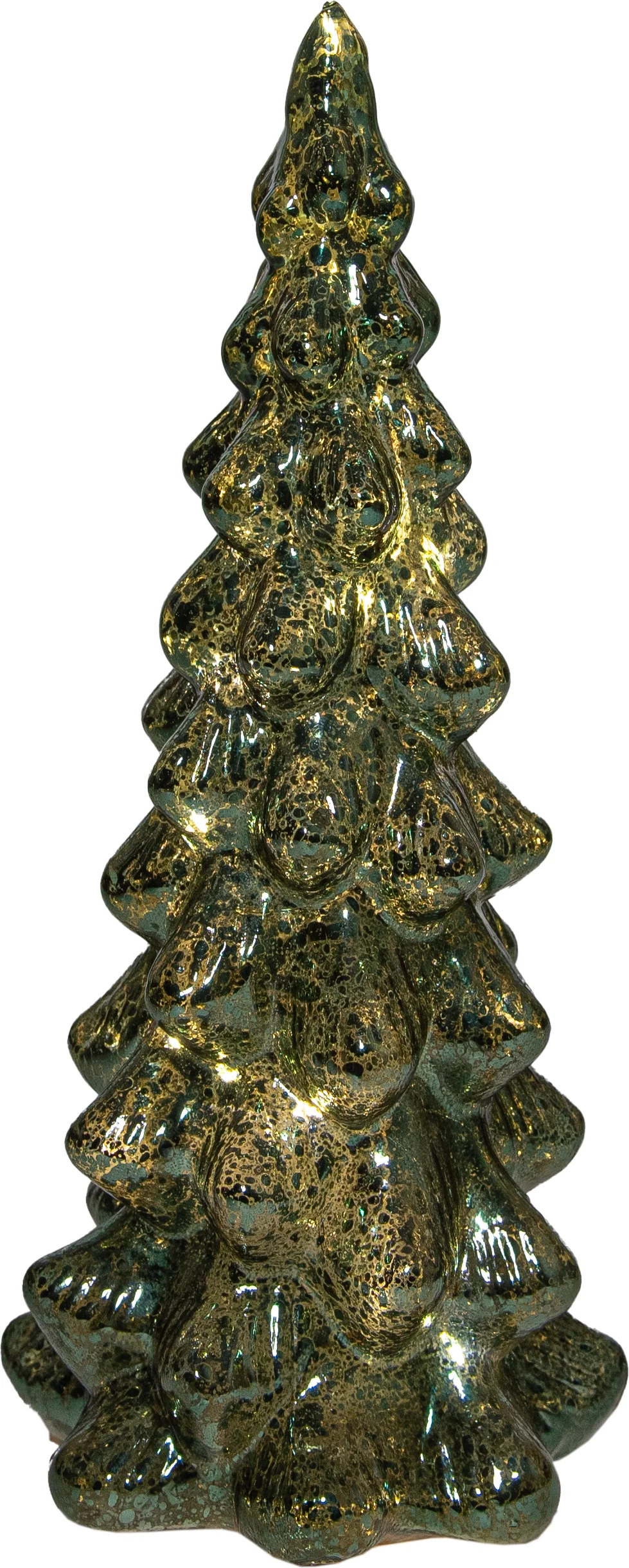 Anna's Collection decoratieboom Daron groen met verlichting D 11 H 25 cm