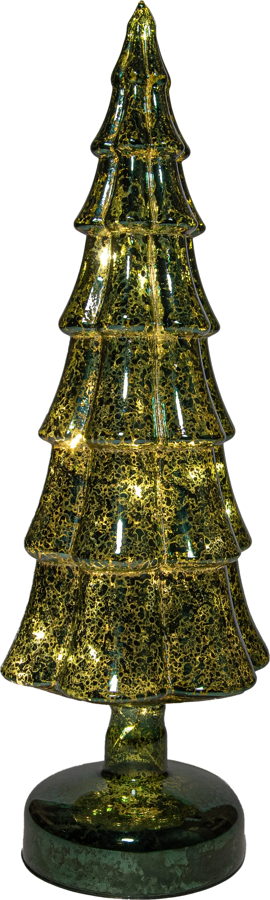 Anna's Collection decoratieboom Daron groen met verlichting D 11 H 34 cm