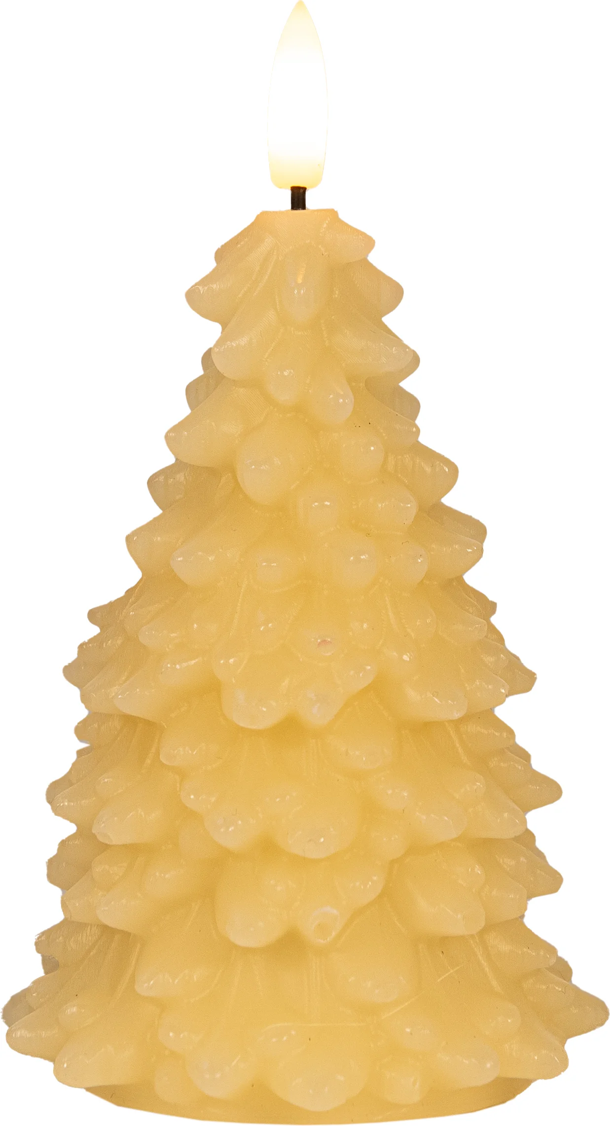 Anna's Collection LED stompkaars Tambu kerstboom ivoor D 9,5 H 15 cm