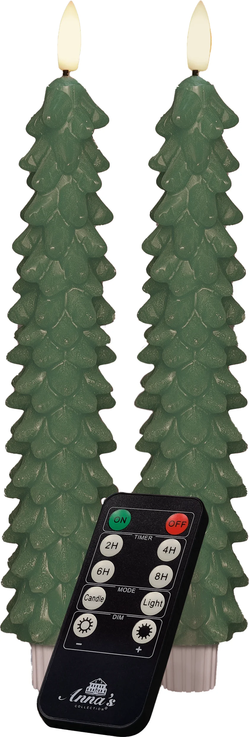 Anna's Collection LED dinerkaars Rambu kerstboom groen D 2,2 H 23 cm