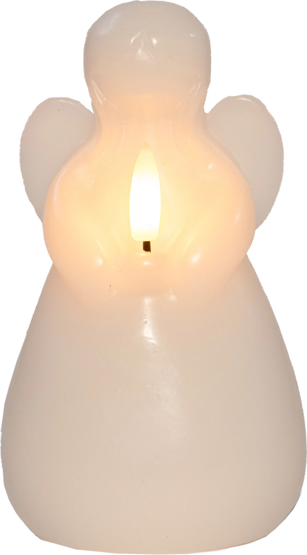 Anna's Collection LED stompkaars Ange engel wit D 8 H 14,5 cm