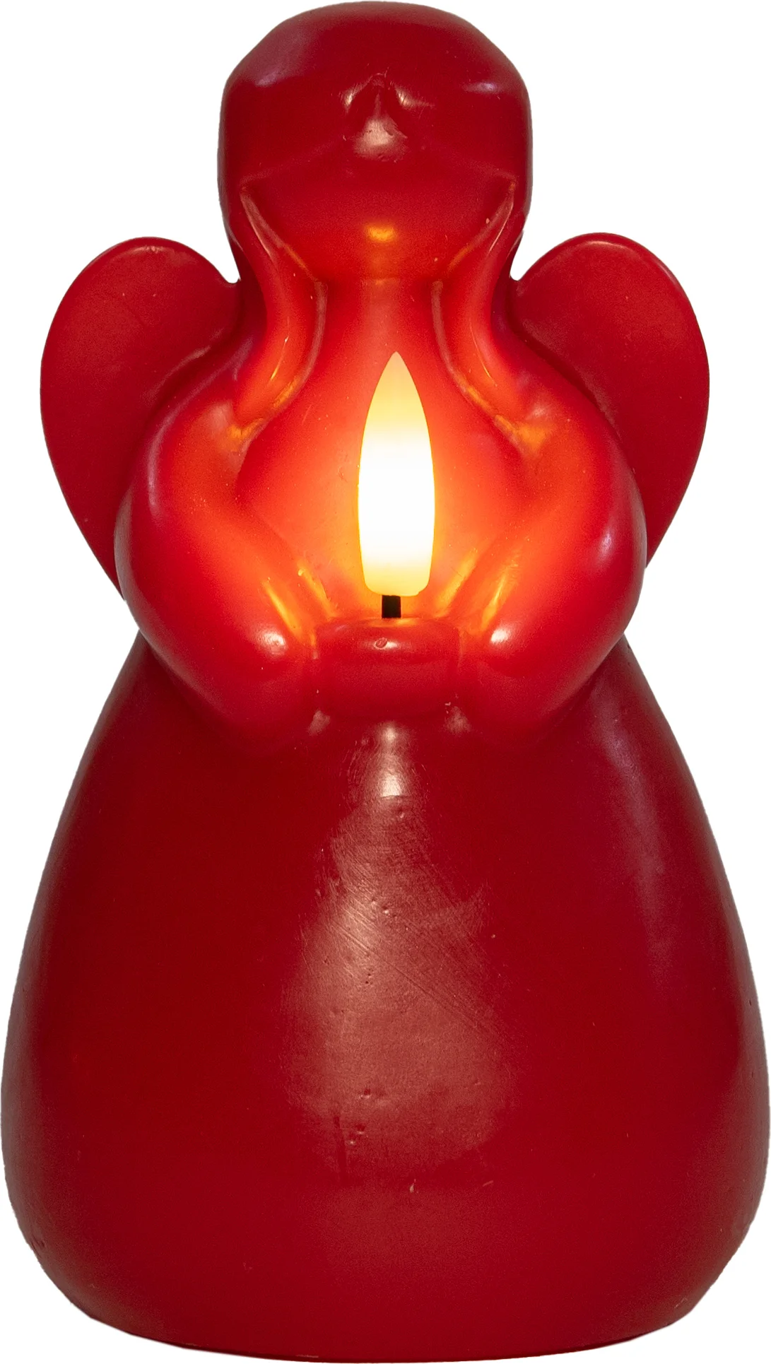 Anna's Collection LED stompkaars Ange engel rood D 8 H 14,5 cm